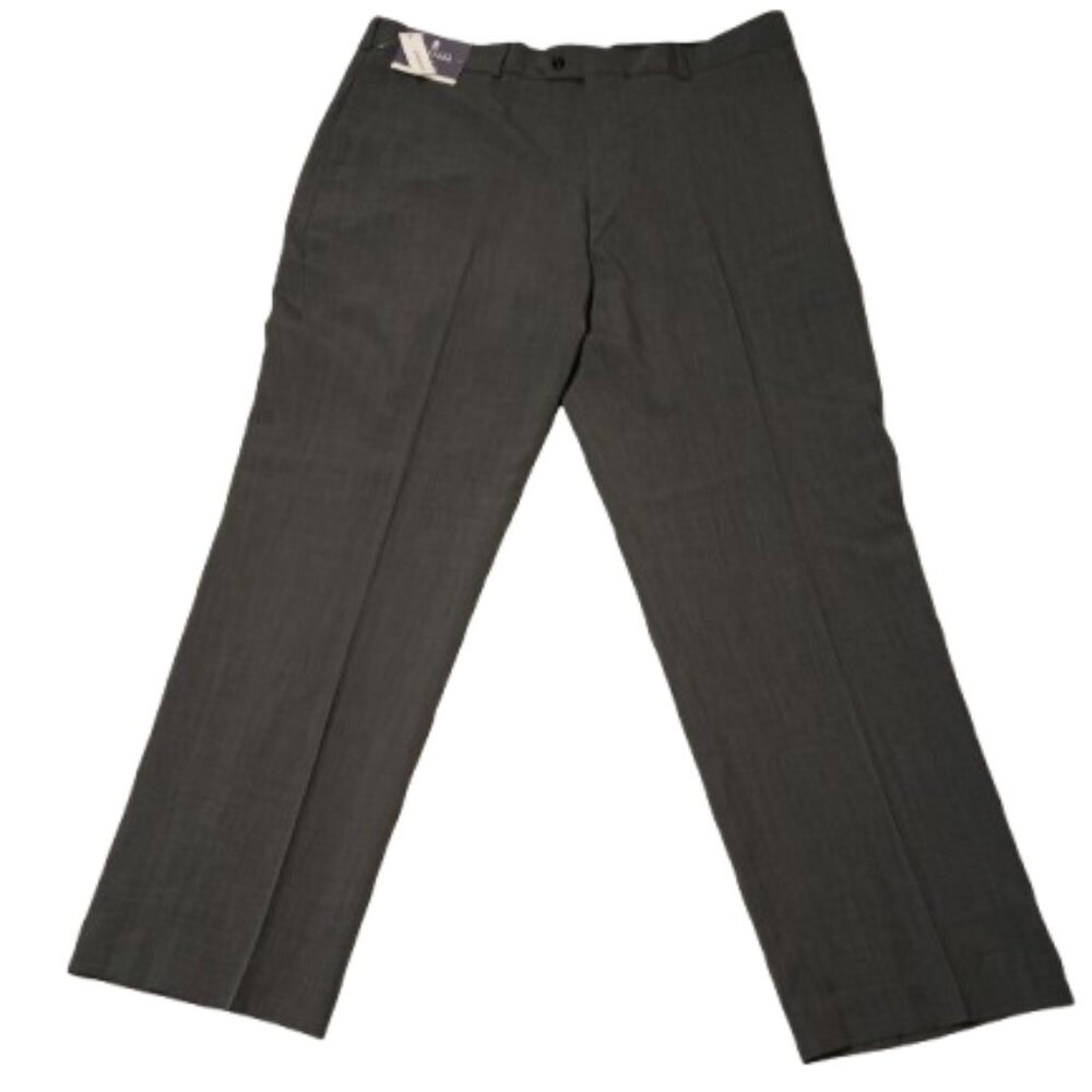 NWT Stafford Travel Classic Fit Texture Trousers Men's Size 38x30 Charcoal Gray
